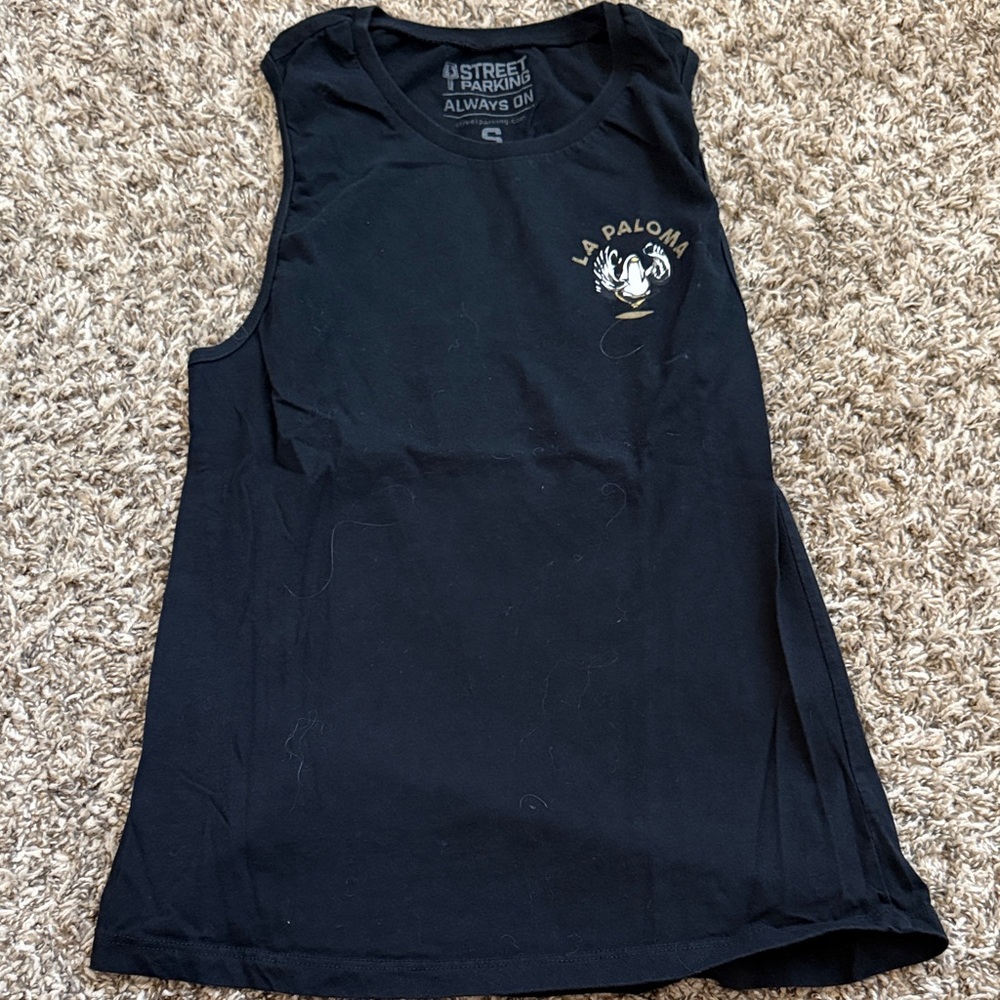 Street parking La Paloma Black Graphic Tank Top